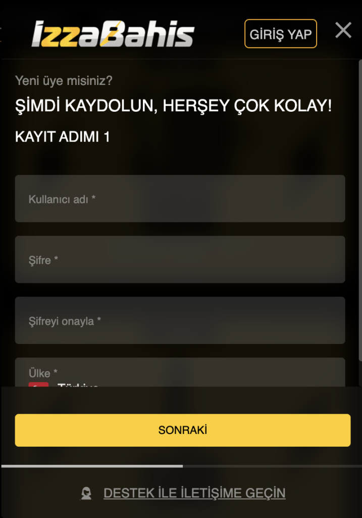 İzzabahis Giriş